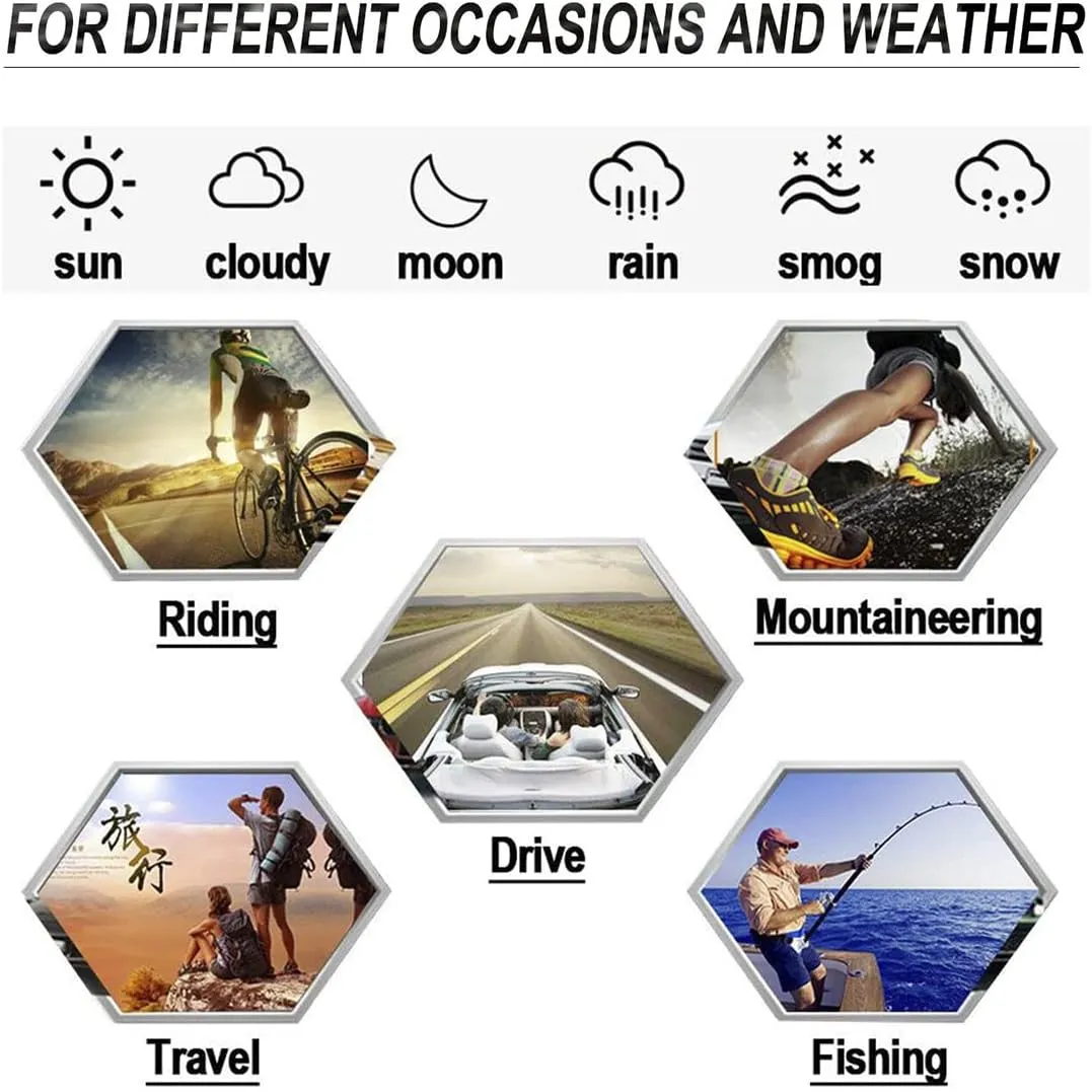 Polarized Photochromic Sunglasses For Men And Women Night Vision Glasses For Driving Cycling UV400 Transition Shades