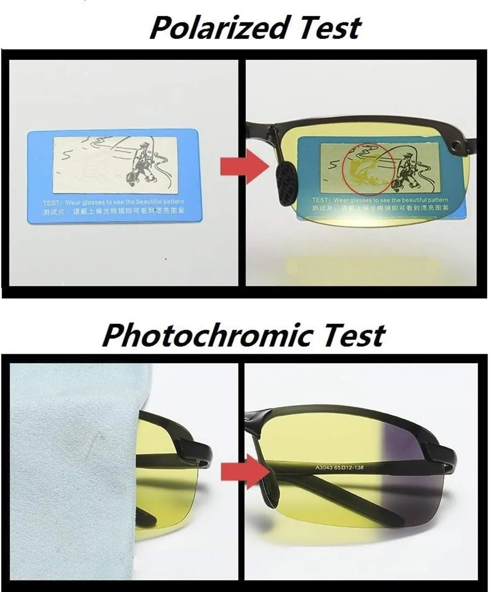 Polarized Photochromic Sunglasses For Men And Women Night Vision Glasses For Driving Cycling UV400 Transition Shades
