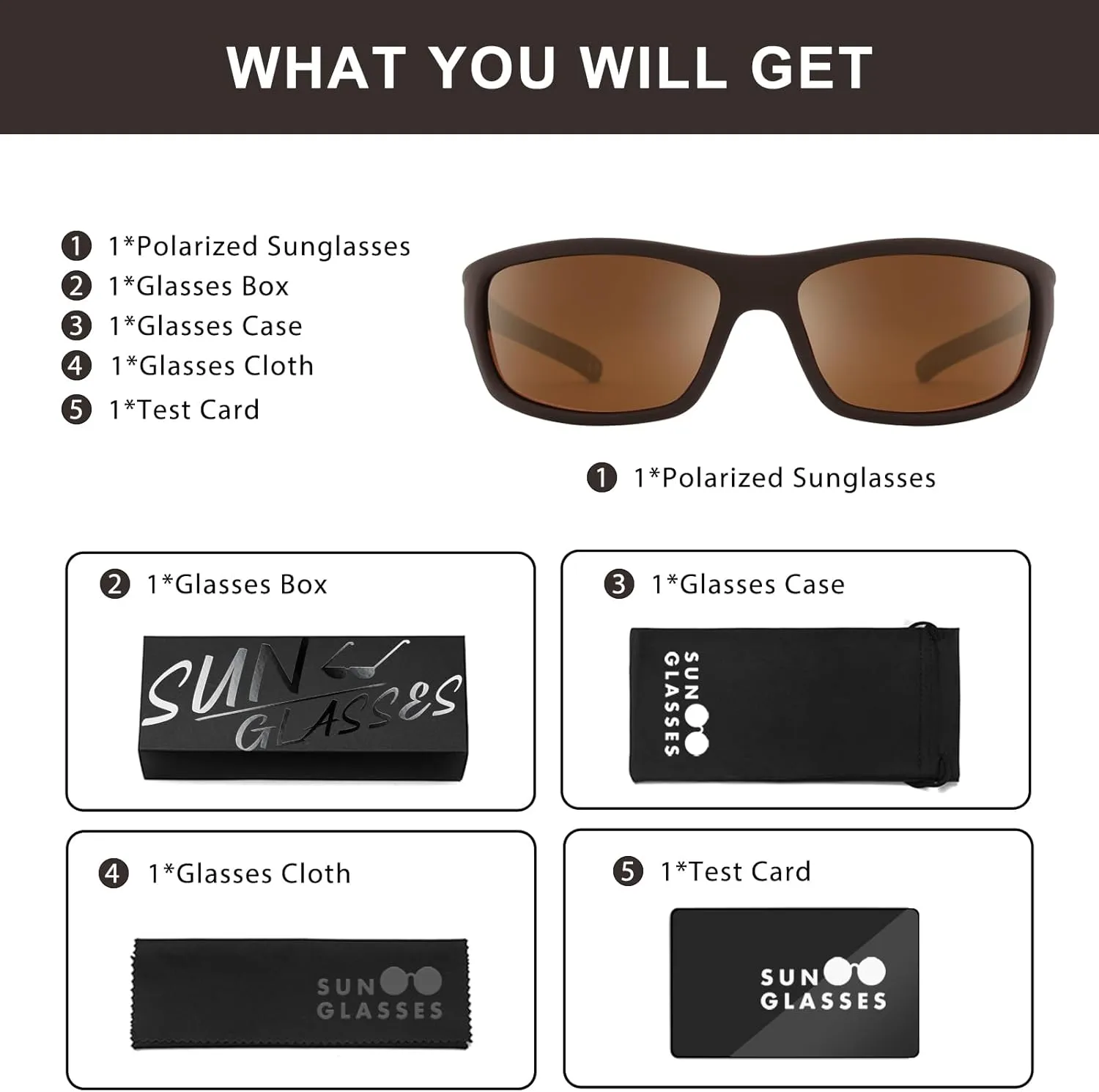 Polarized Sport Sunglasses for Men Matte Finish Sun glasses Mirror Lens UV Blocking