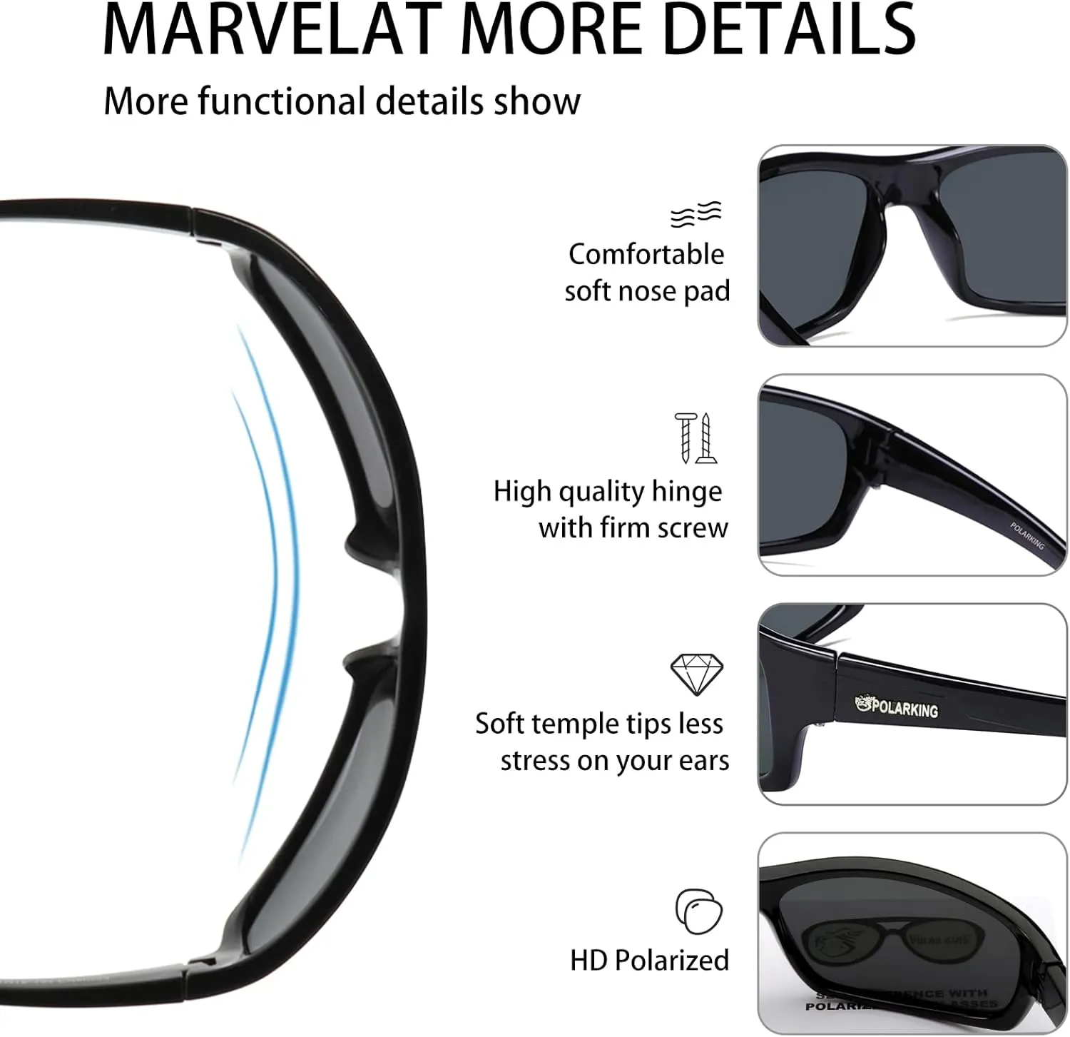 Polarized Sport Sunglasses for Men Matte Finish Sun glasses Mirror Lens UV Blocking