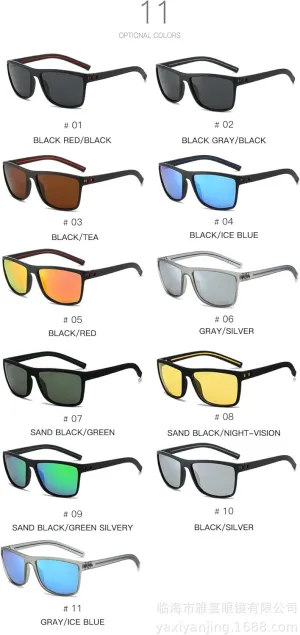 Polarized Sunglasses For Men, Fashionable Square Uv Protection, Suitable For Driving And Fishing