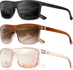 Polarized Sunglasses for Men Rectangular Frame Men's Polarized Sunglasses Sports Sunglasses with UV400 Protection