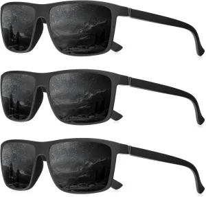 Polarized Sunglasses for Men Rectangular Frame Men's Polarized Sunglasses Sports Sunglasses with UV400 Protection