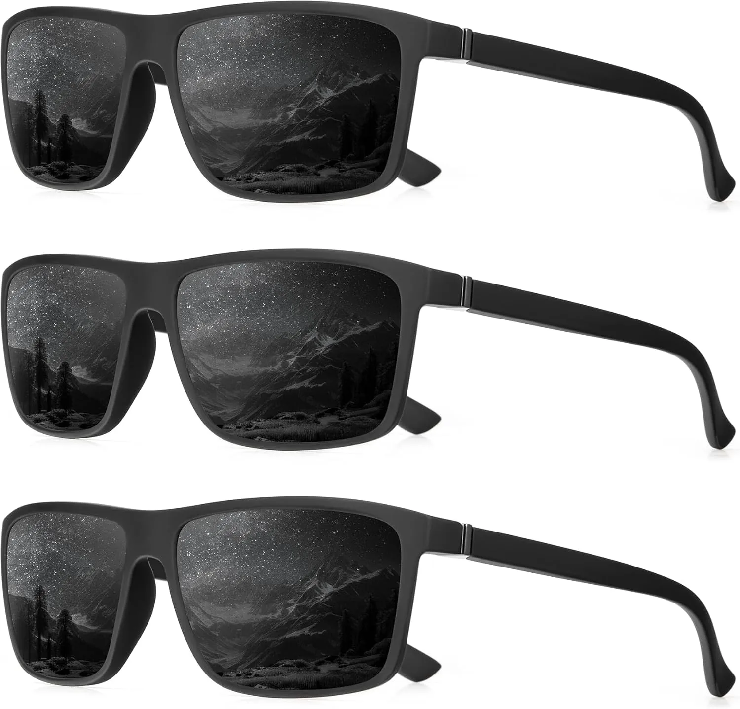Polarized Sunglasses for Men Rectangular Frame Men's Polarized Sunglasses Sports Sunglasses with UV400 Protection