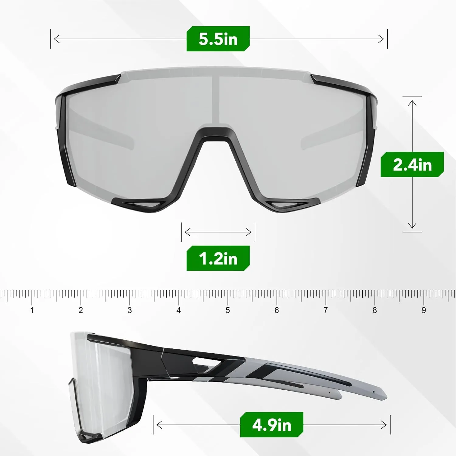 Polarized Sunglasses for Men, Sport Sunglasses Men,UV400 Protection for Running Fishing Driving Baseball Cycling