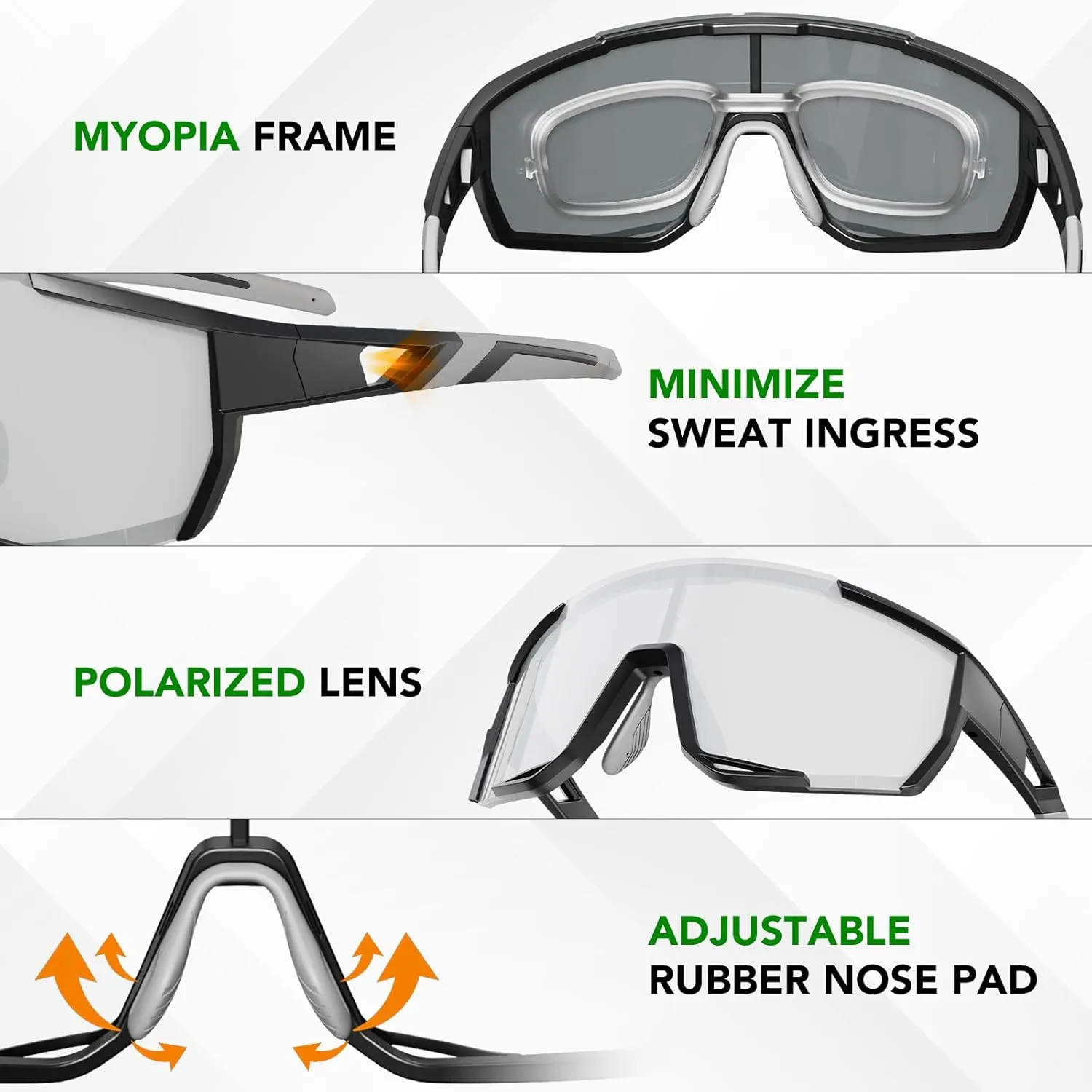 Polarized Sunglasses for Men, Sport Sunglasses Men,UV400 Protection for Running Fishing Driving Baseball Cycling