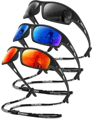 Polarized Sunglasses Men, Sports Sun Glasses Womens UV400 Protection for Fishing Running Driving