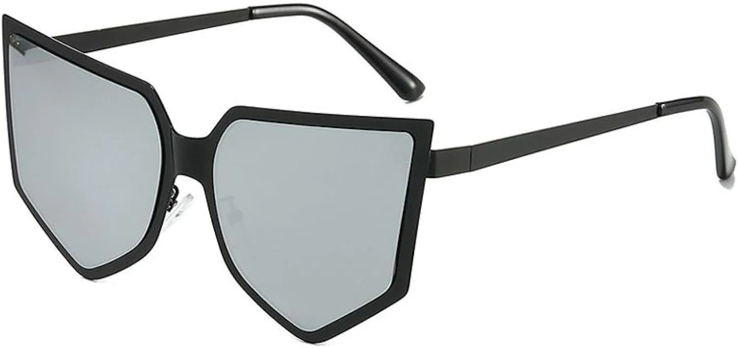 Polygon Metal Frame Shield Sunglasses Women Men Luxury Irregular Vintage Cat Eye Trendy Outdoor Uv400