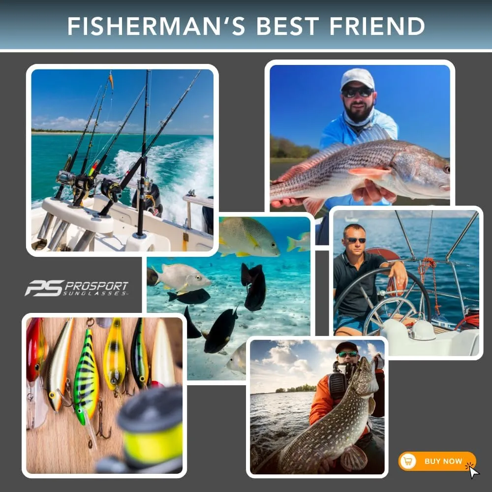proSPORT Fishing Polarized Bifocal Sunglass Mens Anti-Glare Side Shield Fisherman