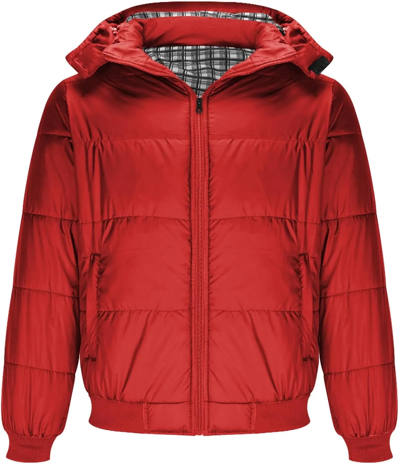 Puffer Jacket Men Lightweight Hooded Down Jacket Windproof Insulated Jacket Warm Ski Coat Padded Winter Jacket