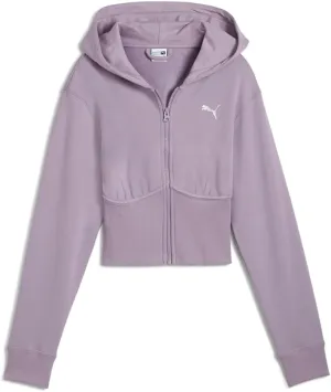 PUMA Womens Dare To Gym2k Cropped Hoodie Athletic Outerwear Casual - Purple - Size M