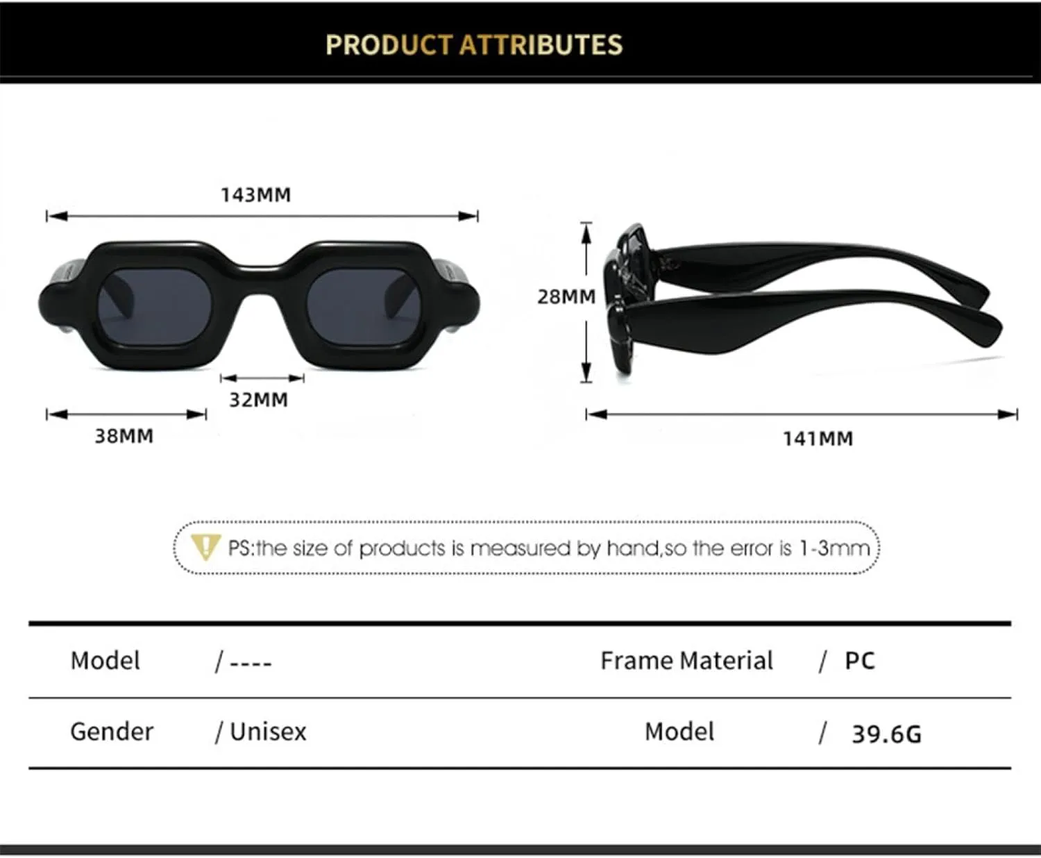 Punk Sunglasses Women Men Frame Uv400 Shades Beach Eyewear