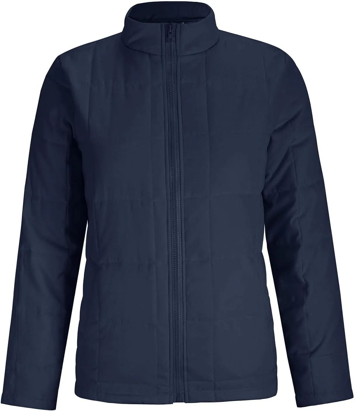 Quilted Jackets for Women Long Sleeve Zip Up Jacket Coat Loose Fit Puffer Jackets Winter Warm Outwear with Pockets