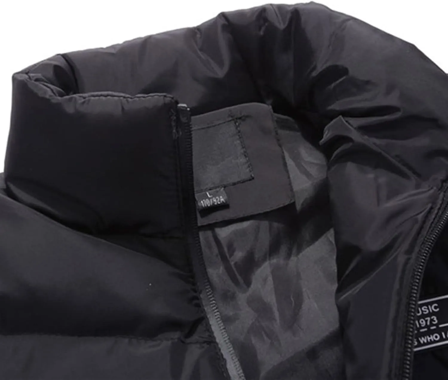 QWENTMTNTY Mens Outerwear Puffer Vests Casual Sleeveless Windbreakers Jackets Removable Hood Big Tall Cotton Quilted Jackets