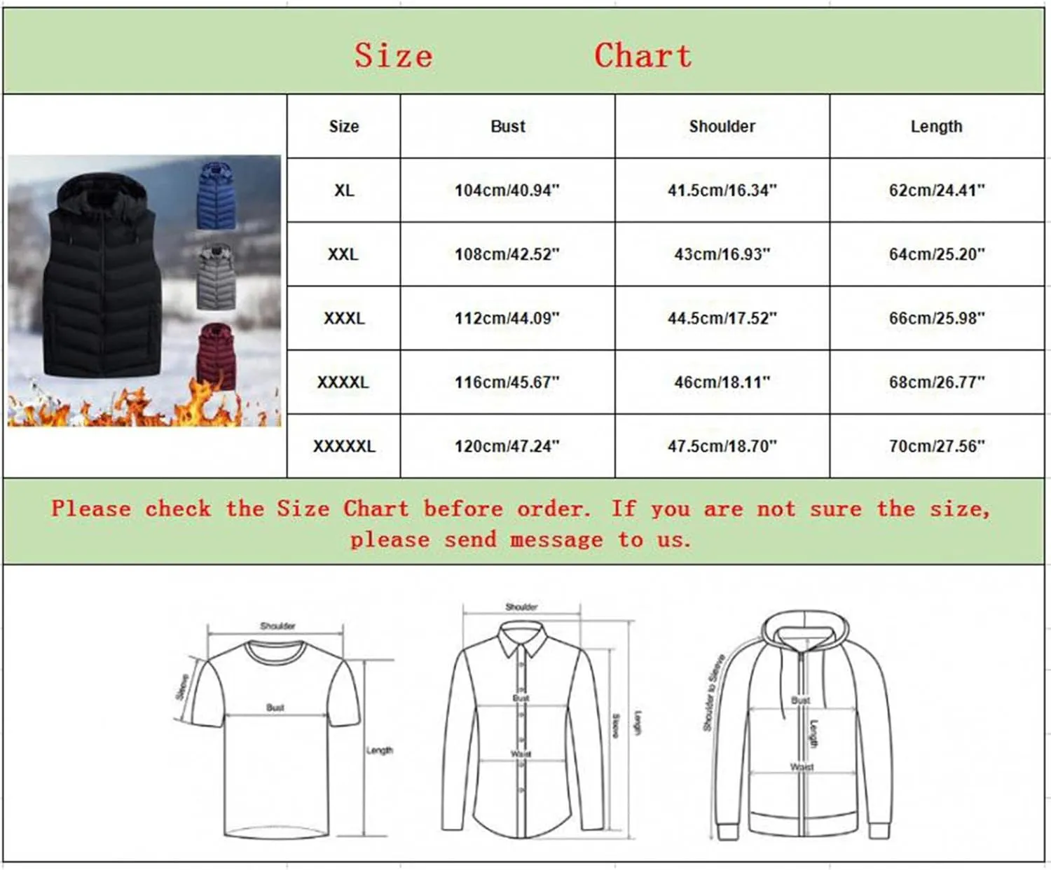 QWENTMTNTY Mens Outerwear Puffer Vests Casual Sleeveless Windbreakers Jackets Removable Hood Big Tall Cotton Quilted Jackets