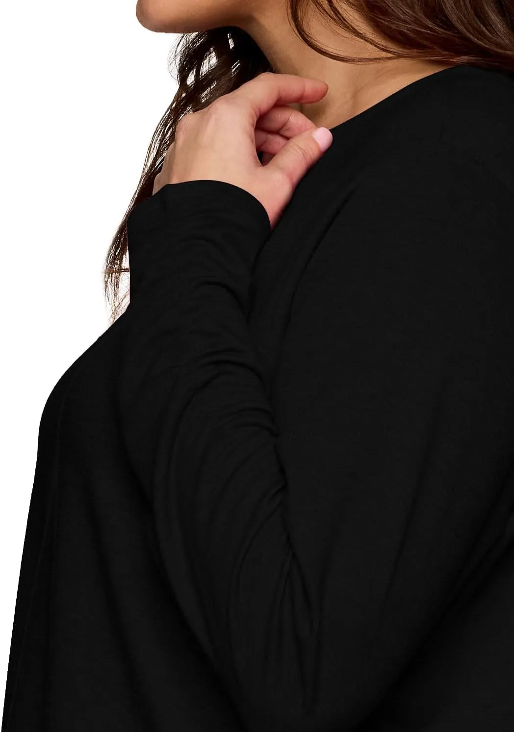 RBX Yoga Top for Women with Cut Out Back, Lightweight French Terry Long Sleeve Open Back Pullover for Casual Wear, Workouts