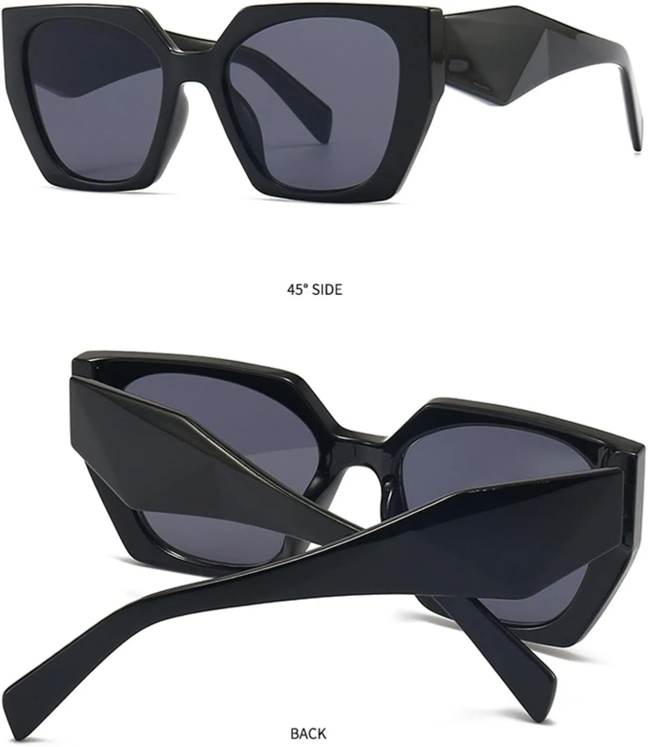 Retro Cat Eye Sunglasses Women Fashion Clear Gradient Shades Uv400 Men Sun Glasses