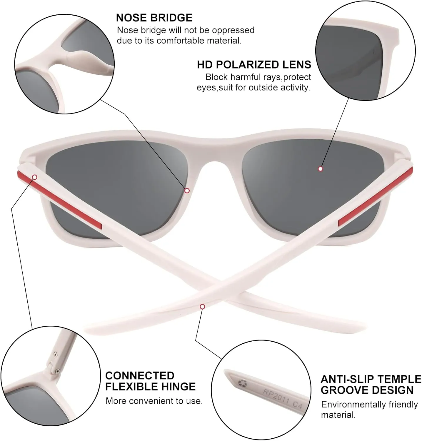Retro Polarized Sunglasses For Men Women,Square Sport Sun Glasses Shades Shady Rays for Fishing UV Protection