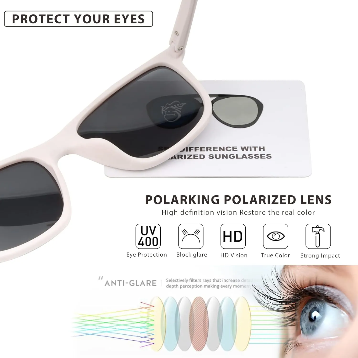 Retro Polarized Sunglasses For Men Women,Square Sport Sun Glasses Shades Shady Rays for Fishing UV Protection