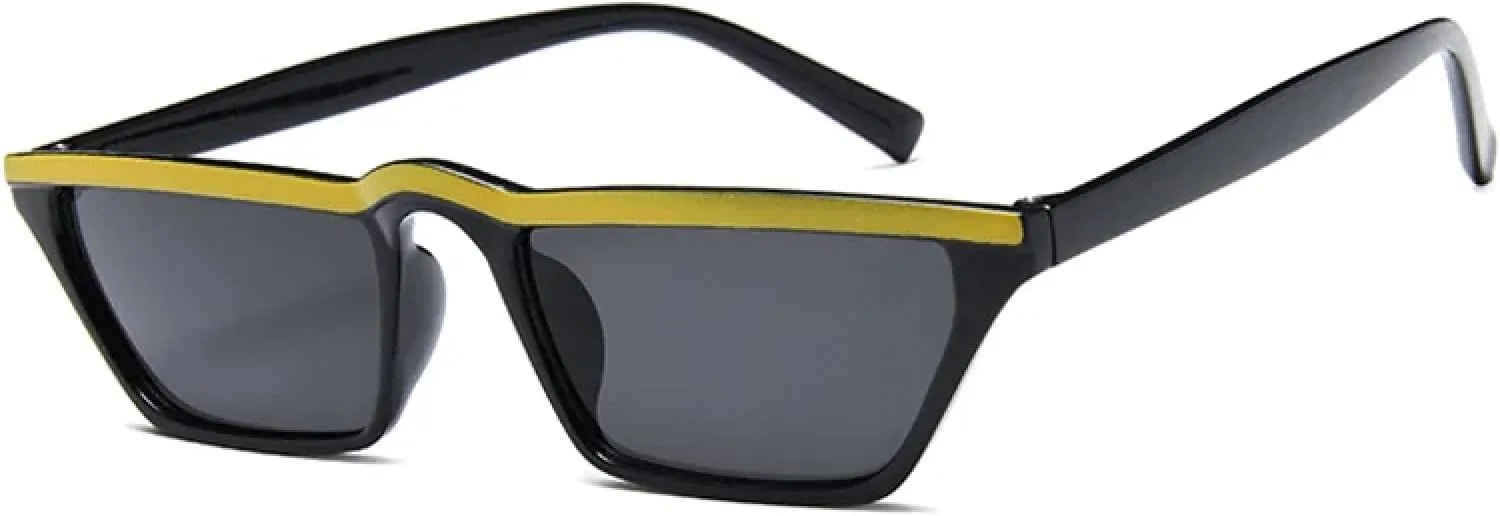 Retro Small Sunglasses Women Cat Eye Sun Glasses Men Vintage Fashion Cool Shades Red Yellow