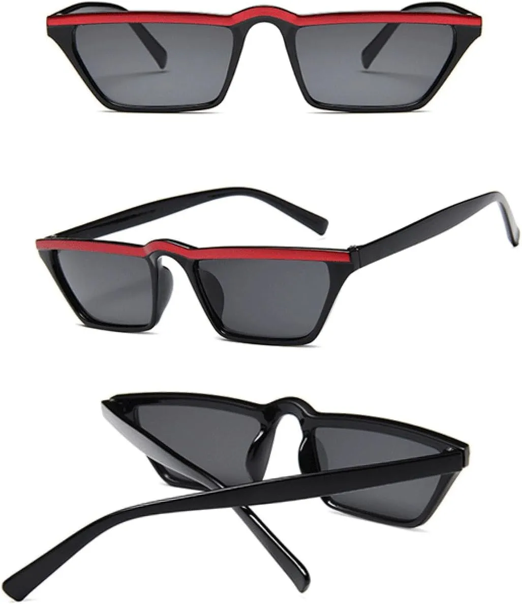 Retro Small Sunglasses Women Cat Eye Sun Glasses Men Vintage Fashion Cool Shades Red Yellow