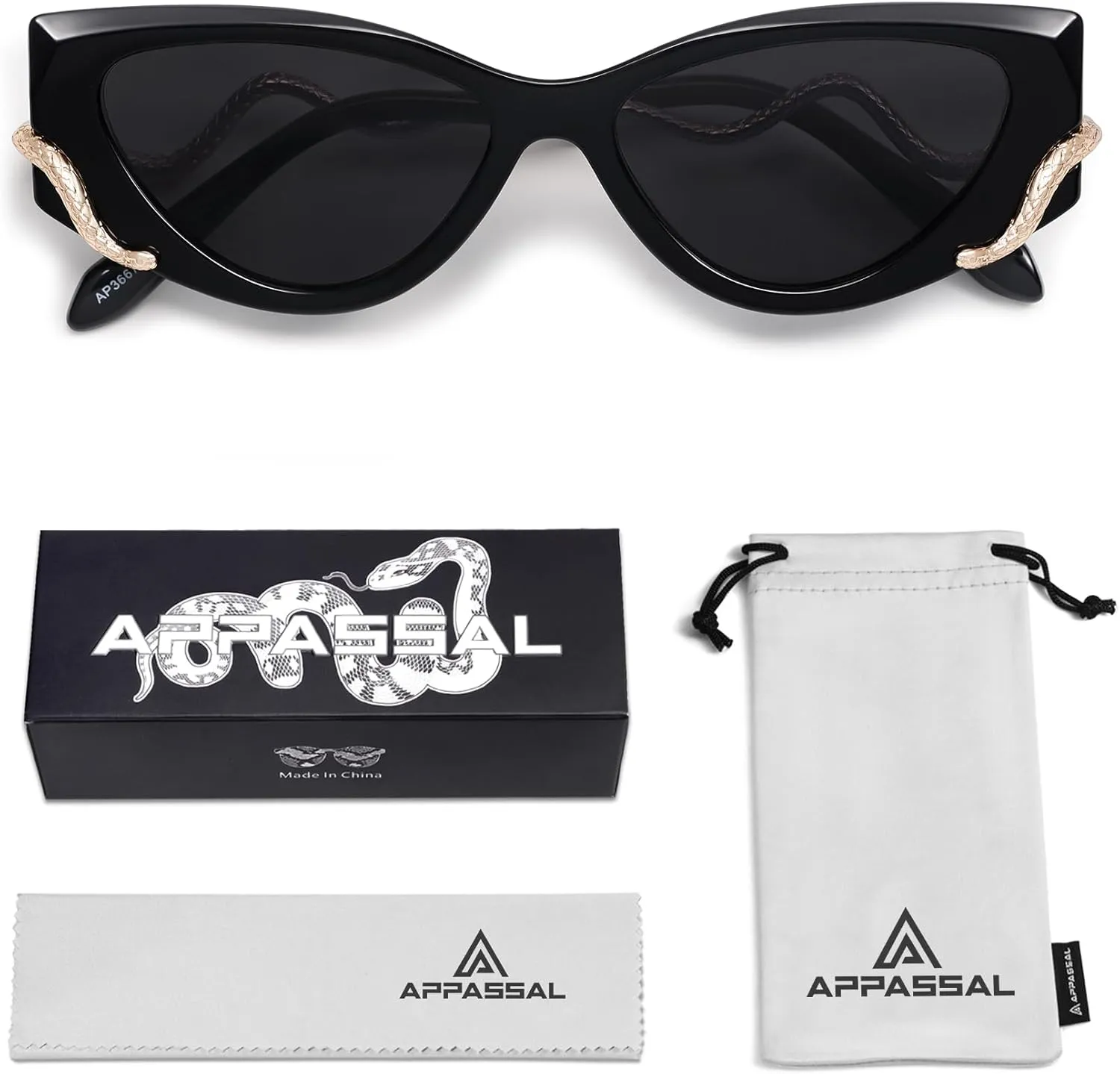 Retro Y2K Snake Sunglasses for Women Chic Cat Eye 90s Sunnies Narrow Trendy Sun Glasses AP3667