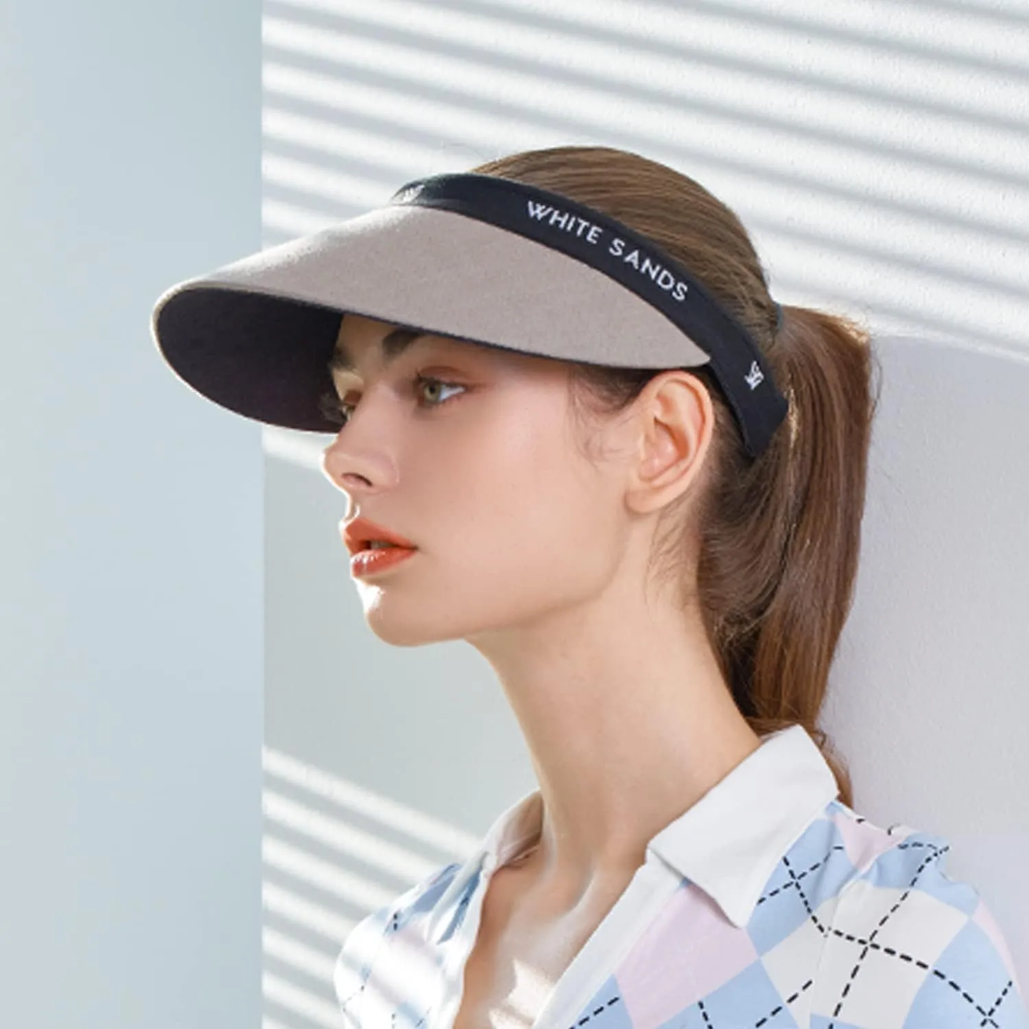 Reversible Linen Sun Cap Two-Tone Sun Visor CHAMELA