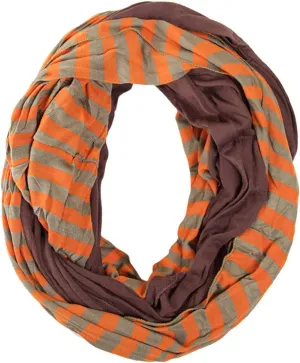 ScarvesMe Cotton Super Soft Light Weight Jersey Solid Color Two Tone Double Infinity Donut Scarf