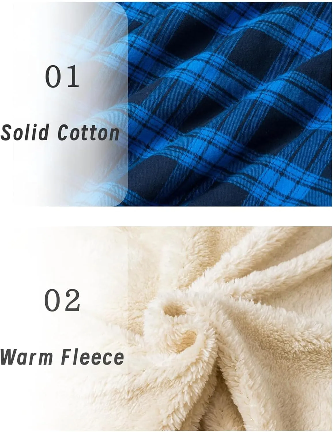 Sherpa Plaid Jacket for Men Hooded Plaid Jackets Fleece Lined Cardigan with Pocket Insulated Thermal Winter Outerwear