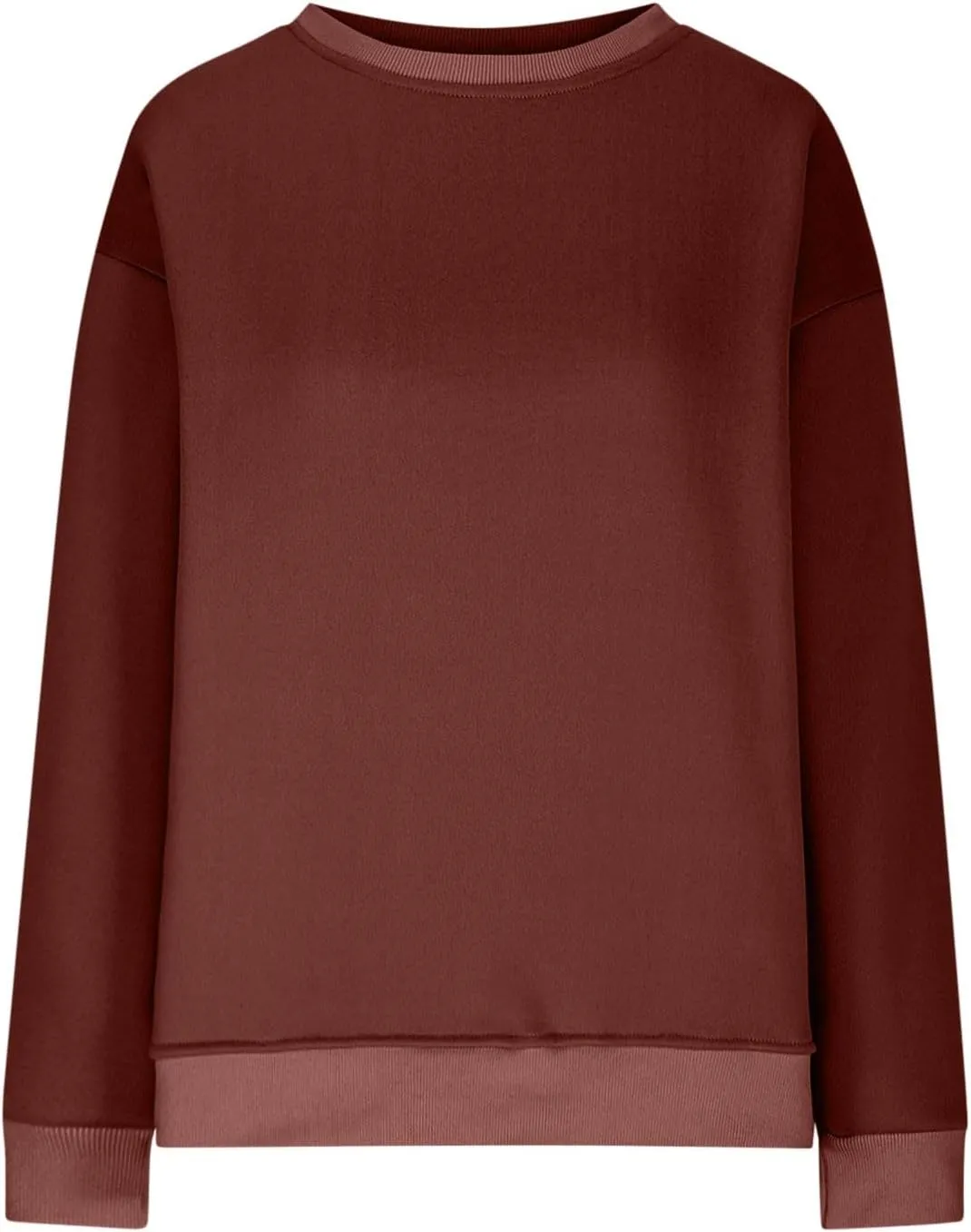SHOPESSA Oversized Sweatshirt for Women Fall Outfits Crewneck Pullover with Pockets Sweatshirt with Slit Sides