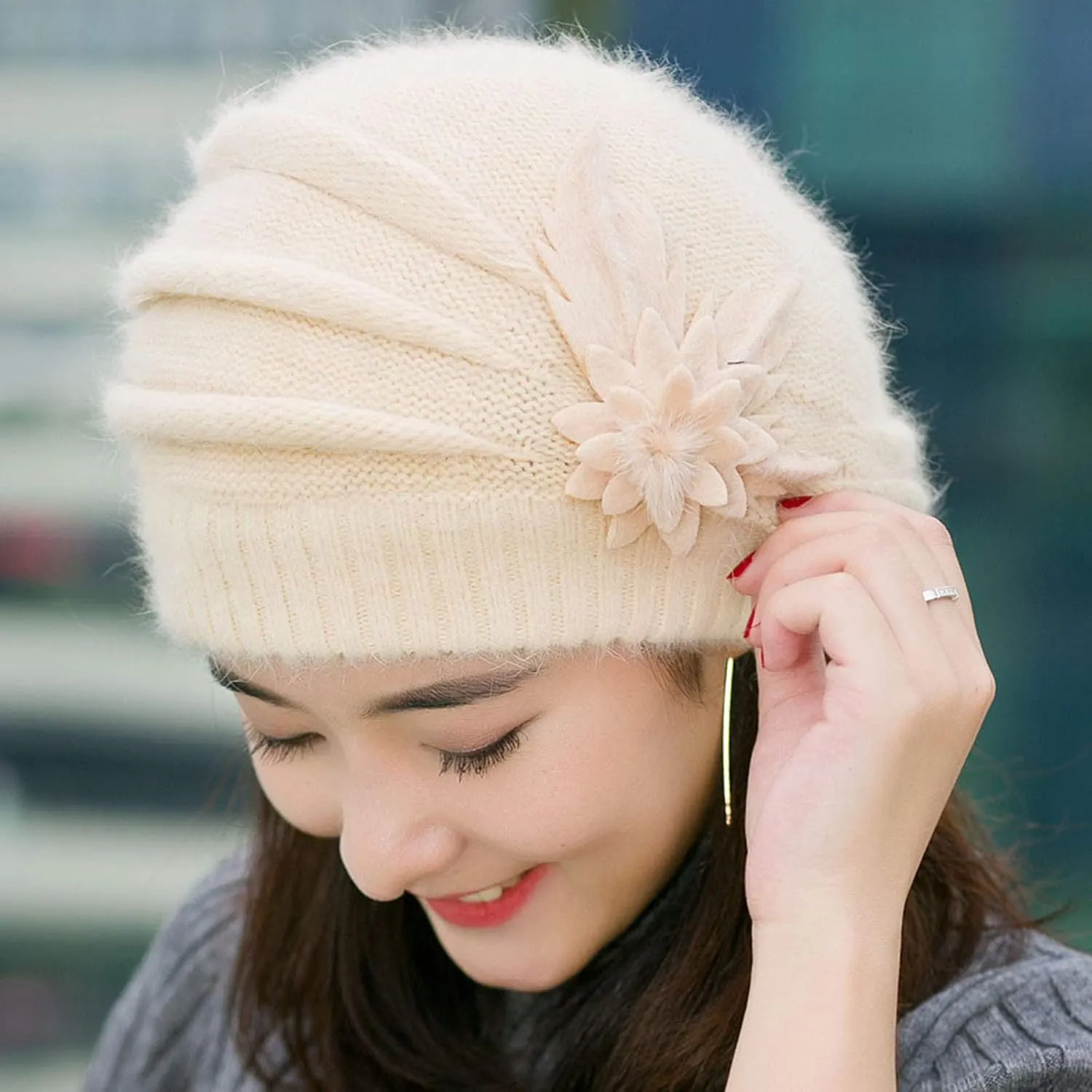 Slouchy Hat Sleeping Cap Headwear Head Wrap Cap for Men Women Baggy Knit Sleeping Hat