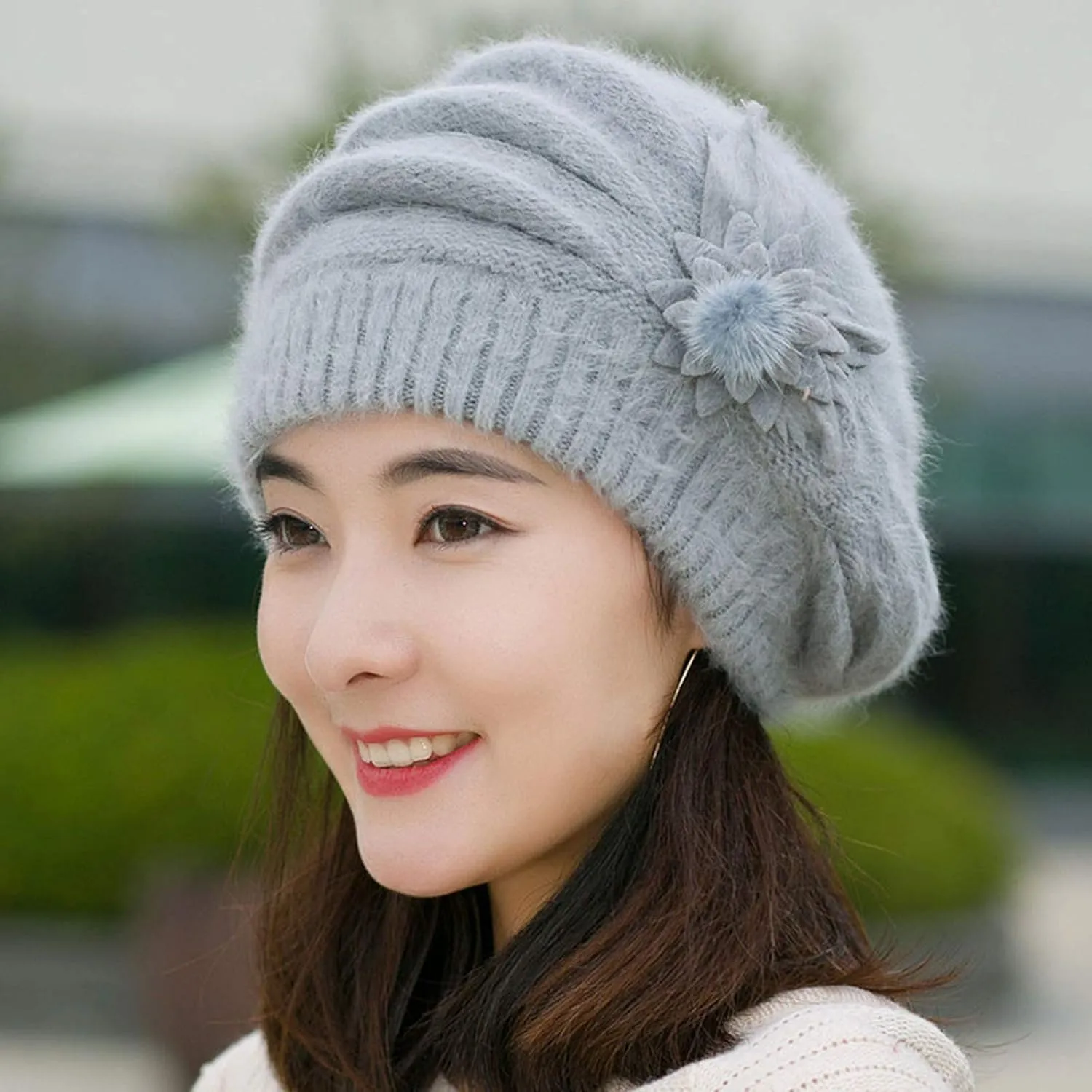 Slouchy Hat Sleeping Cap Headwear Head Wrap Cap for Men Women Baggy Knit Sleeping Hat