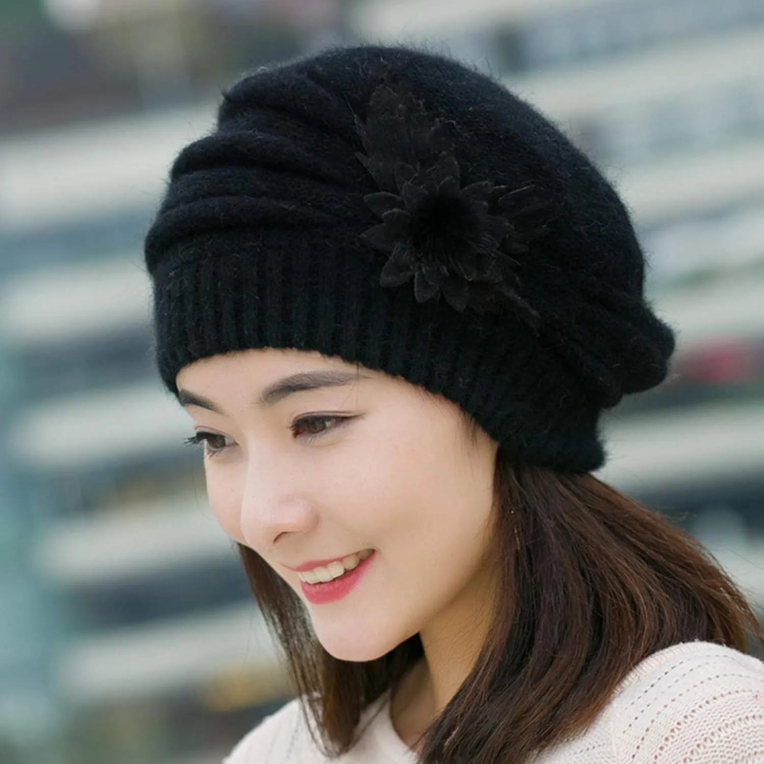 Slouchy Hat Sleeping Cap Headwear Head Wrap Cap for Men Women Baggy Knit Sleeping Hat