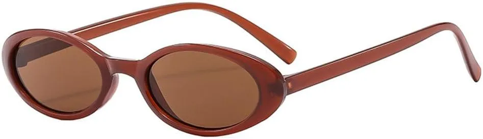 Small Oval Sunglasses Women Men Trendy Vintage Hip Hop Cat Eye Sun Glasses Female Leopard Punk Eyewear UV400