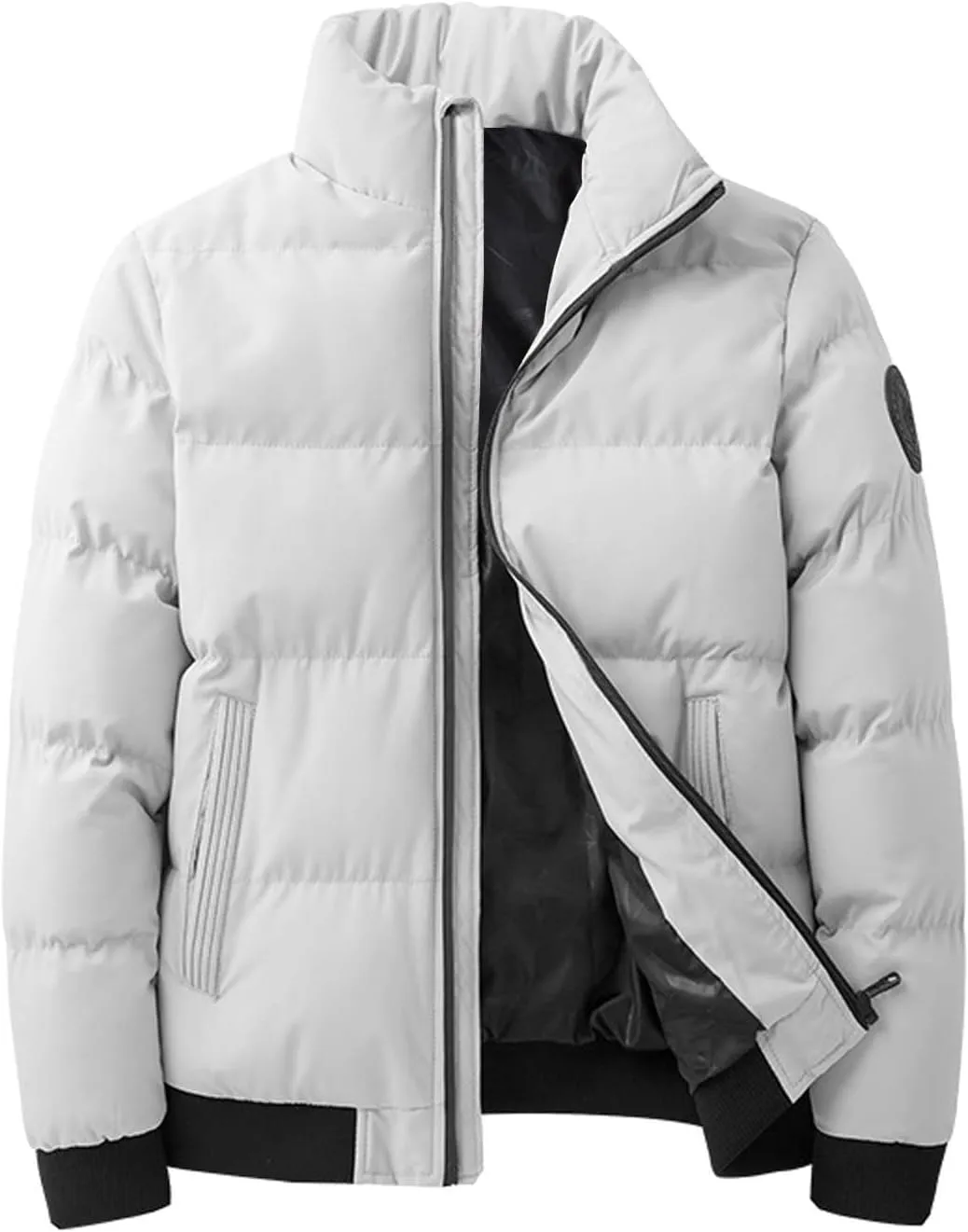 Sport Jackets for Men Men's Hooded Cotton Padded Jacket Extra Thick Warm Short Padded Jacket Jackets
