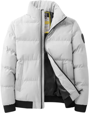 Sport Jackets for Men Men's Hooded Cotton Padded Jacket Extra Thick Warm Short Padded Jacket Jackets