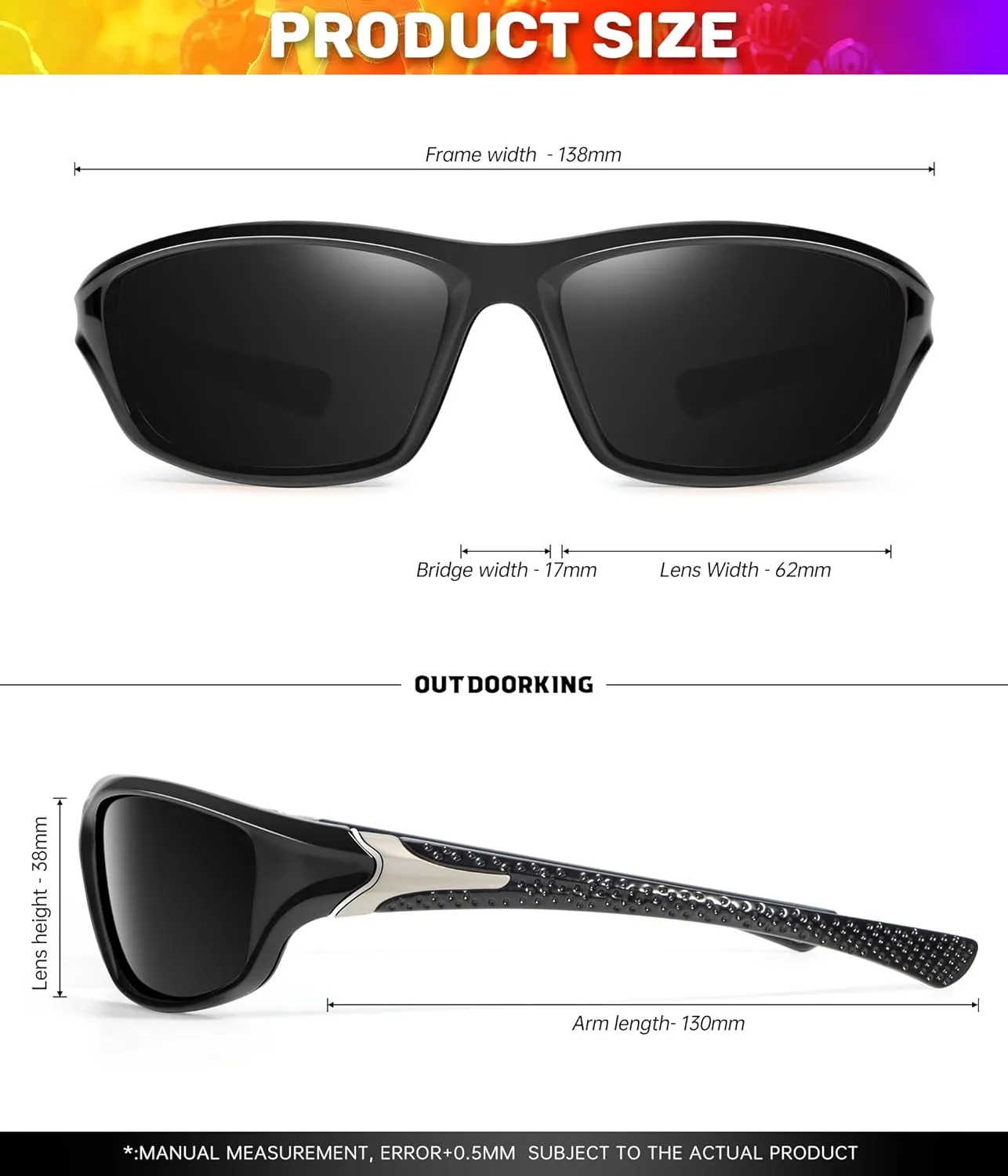 Sports Mens-Sunglasses Polarized Sunglasses-Men: Sunglasses for Men UV Protection for Running Cycling Fishing