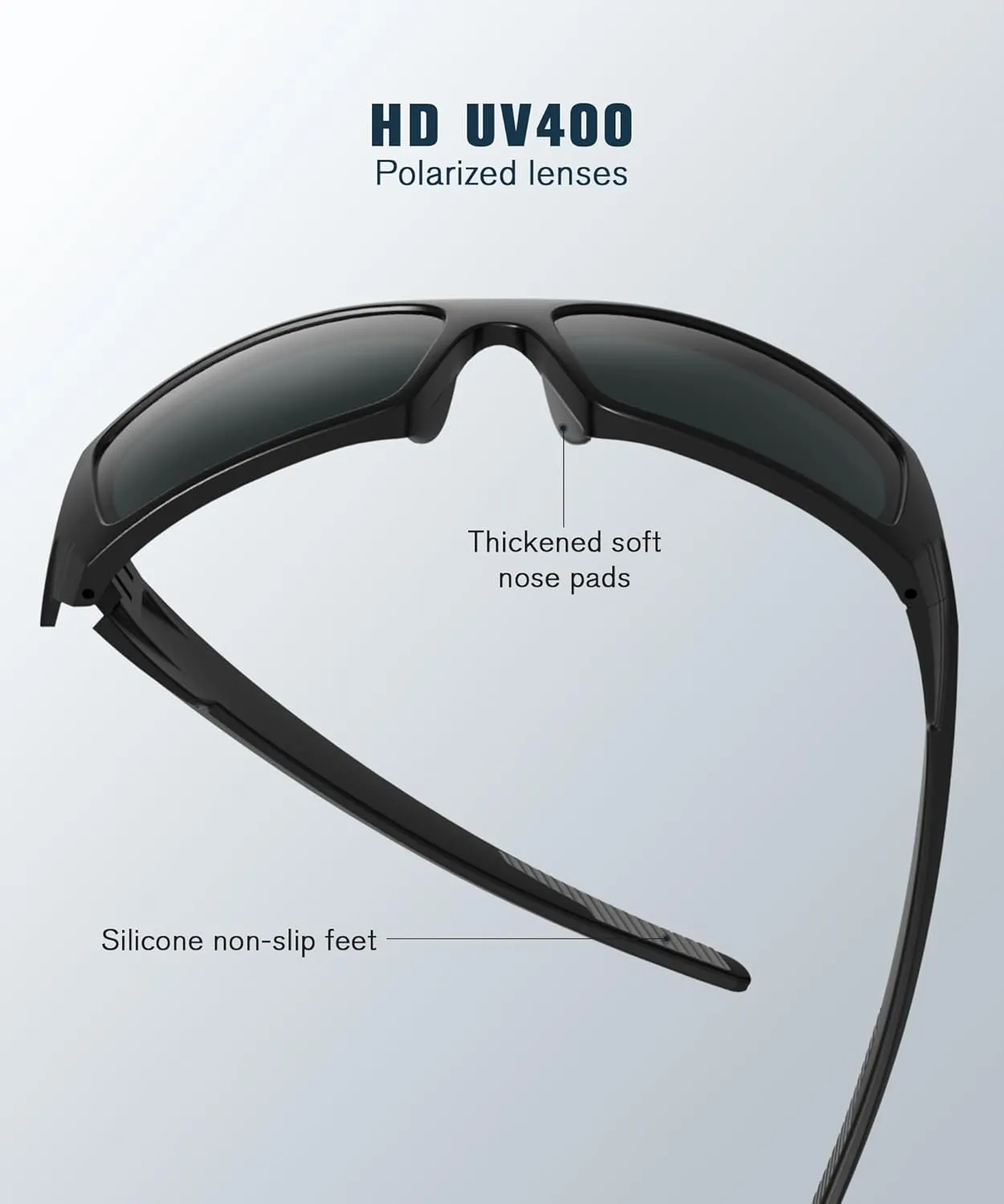Sports Sunglasses-Men Polarized Mens-Sunglasses: Wrap Around Sun Glasses for Cycling Fishing with UV400 Protection