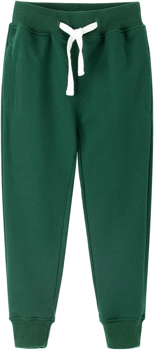 Spring&Gege Boys’ Active Jogger Sweatpants French Terry Sports Track Pants with Pockets