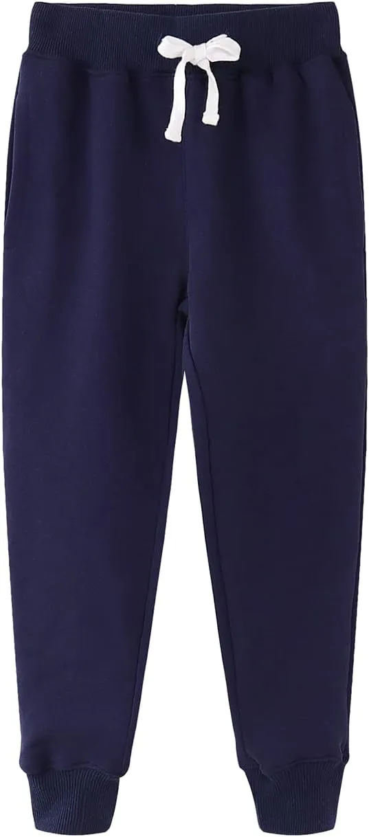Spring&Gege Boys’ Active Jogger Sweatpants French Terry Sports Track Pants with Pockets