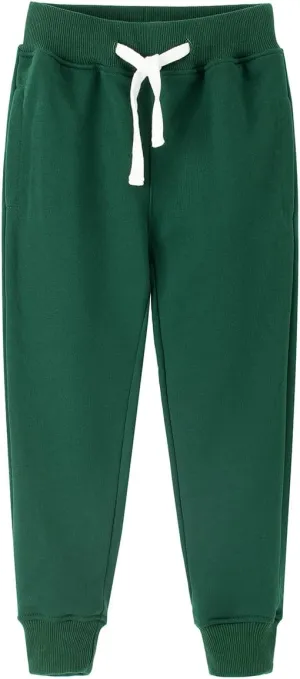Spring&Gege Boys’ Active Jogger Sweatpants French Terry Sports Track Pants with Pockets