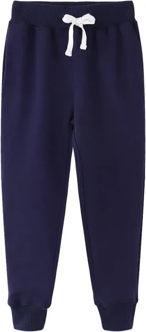 Spring&Gege Boys’ Active Jogger Sweatpants French Terry Sports Track Pants with Pockets