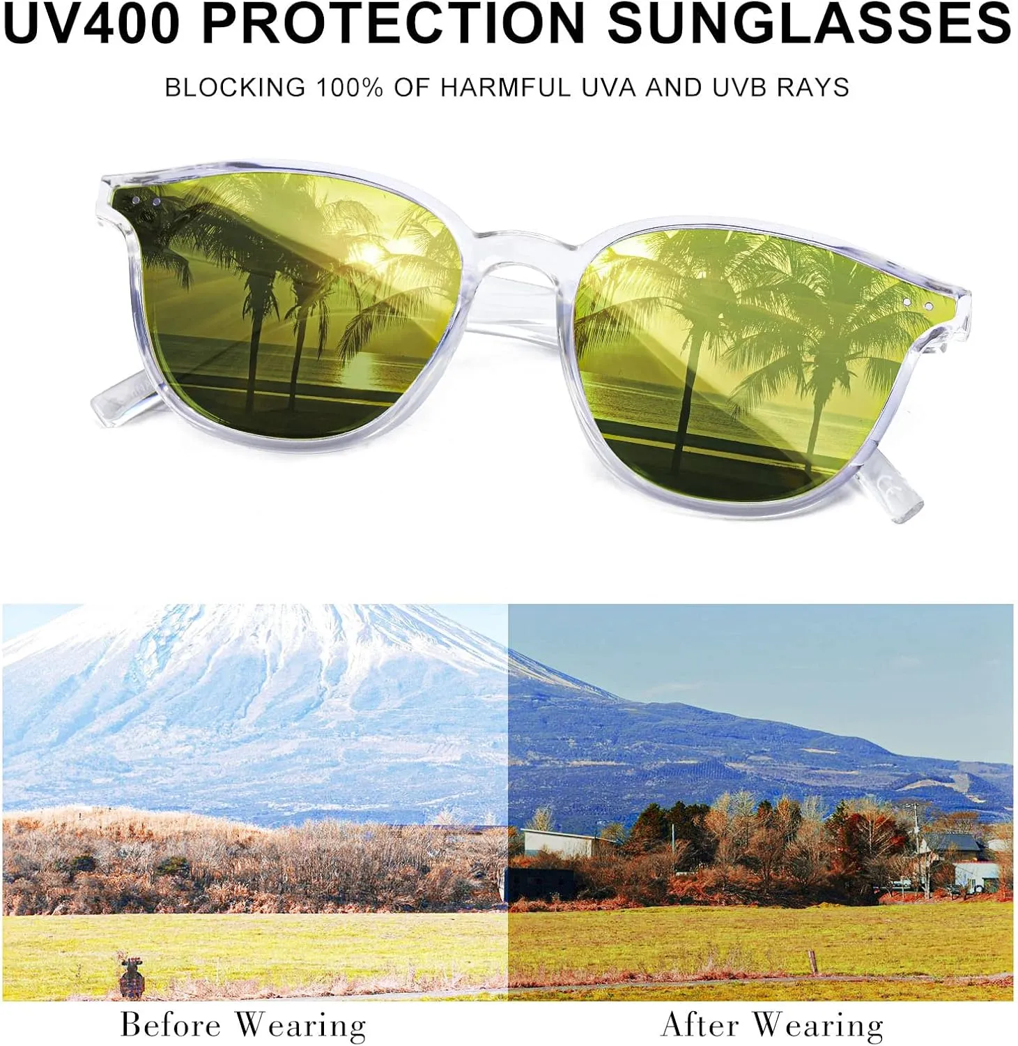 Sumato Sunglasses Womens, Cat Eye Pink Sunglasses for Women with Mirrored Trendy Lens UV400 Blocking