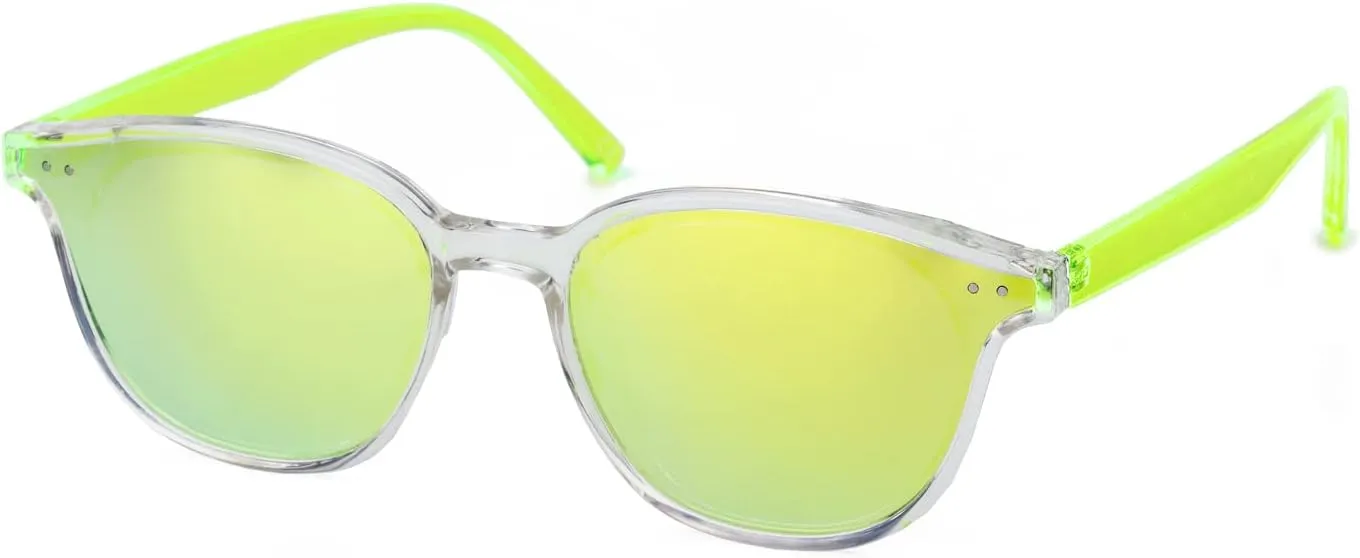 Sumato Sunglasses Womens, Cat Eye Pink Sunglasses for Women with Mirrored Trendy Lens UV400 Blocking