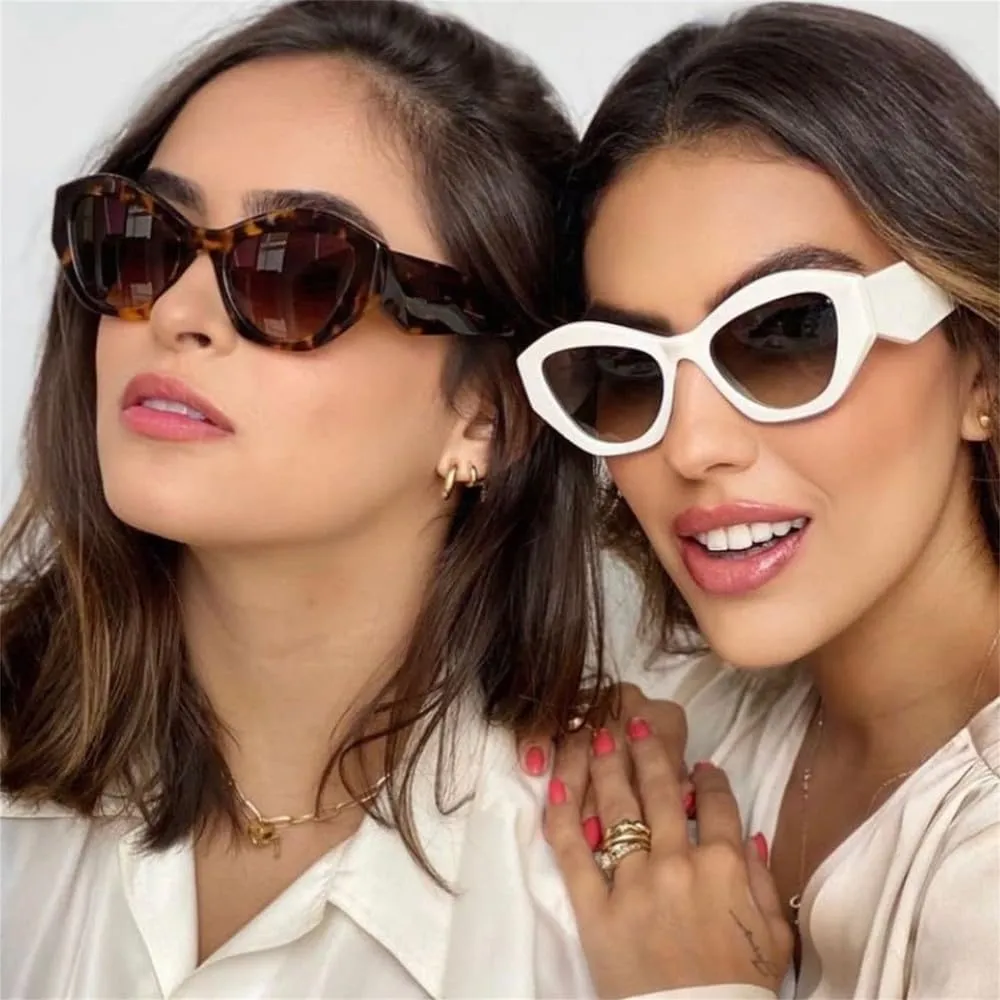 Sunglasses Women Vintage Square Sun Glasses Retro Black Ladies Cat Eye Eyewear Eyeglasses