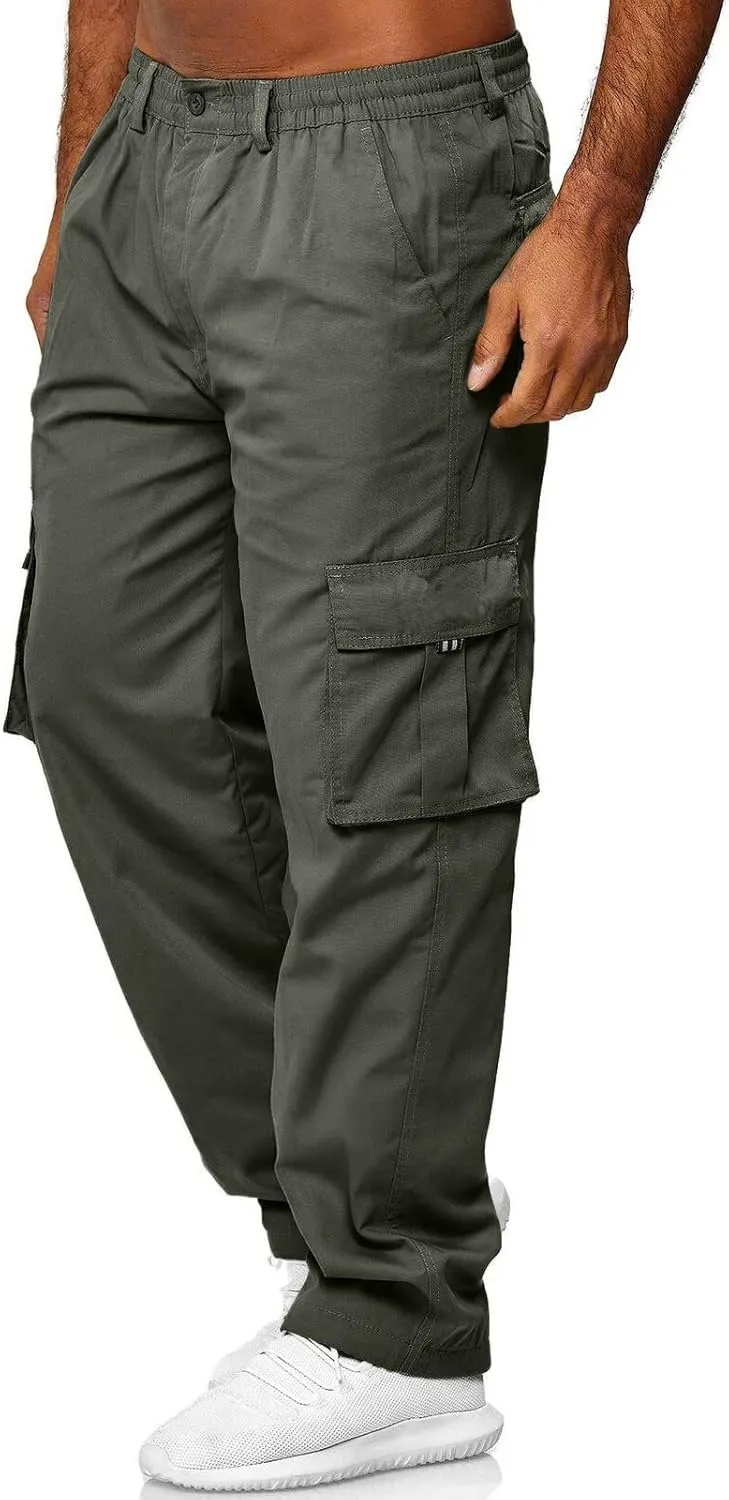 Sweatpants for Men Big and Tall Casual Mens Gifts Cargo Pants Hiking Workout Joggers Elastic Waist Plaid Casual Pants