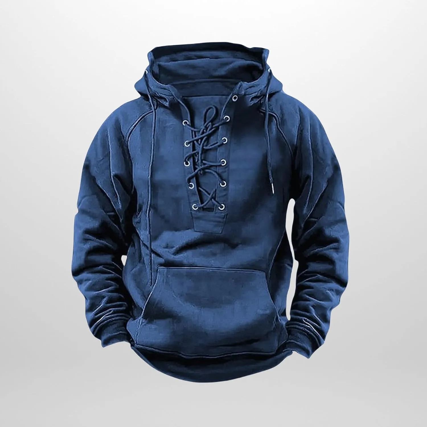 Tactical Hoodies for Men Rotro Lace Up Hooded Pullover Gym Athletic Loose Hooded Sweatshirts Jackets Cargo Hoodie Men
