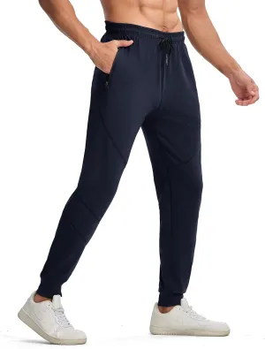 TBMPOY Men's Sweatpants with Zipper Pockets Lightweight Joggers Slim Fit Athletic Pants for Track Running Workout