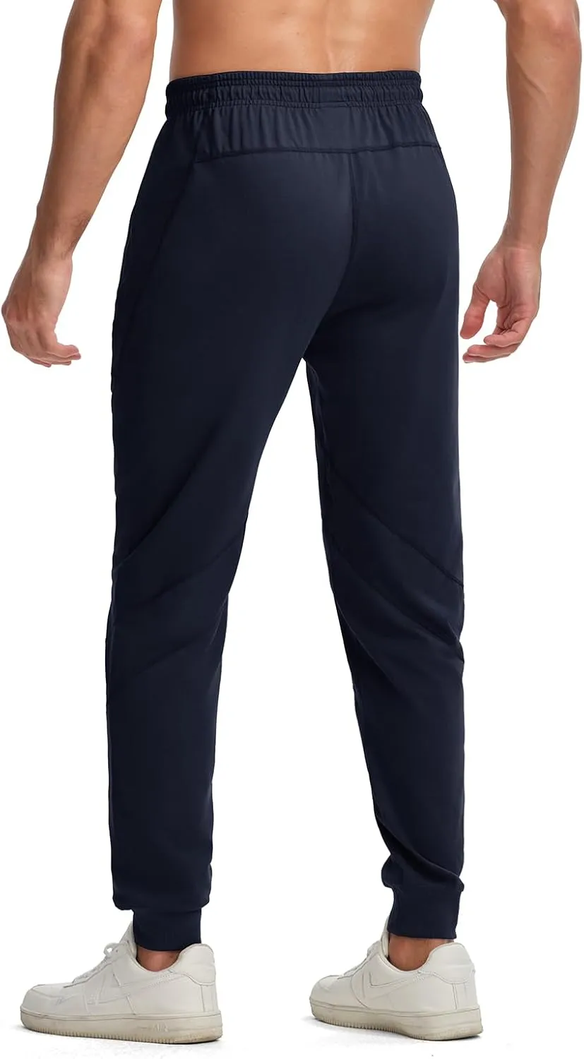 TBMPOY Men's Sweatpants with Zipper Pockets Lightweight Joggers Slim Fit Athletic Pants for Track Running Workout