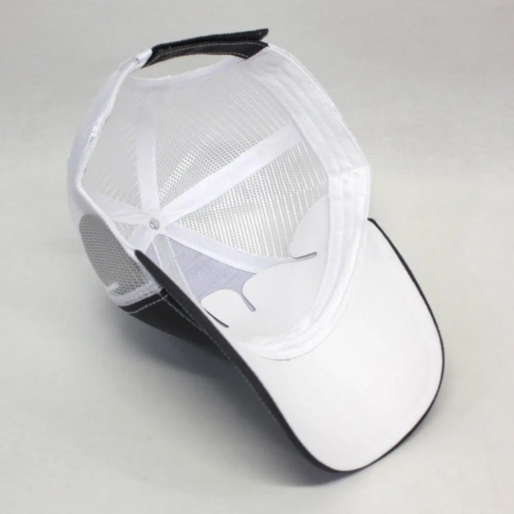 The Vintage Year Plain Two Tone Cotton Twill Mesh Adjustable Trucker Baseball Cap